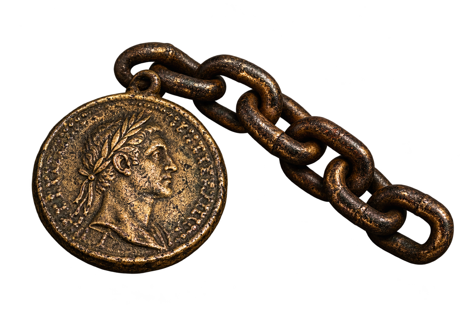 Gold coin and chain